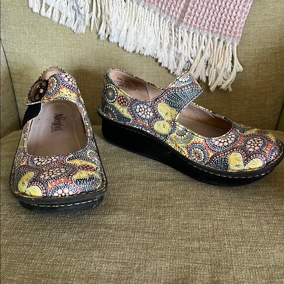 ALEGRIA Multicolor Paloma Kenya MARY JANE Shoes Size 6 - Picture 2 of 9